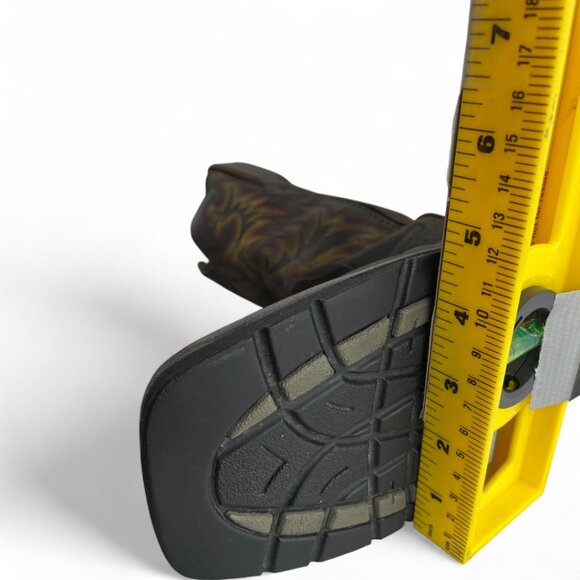 Justin Waterproof Leather Western Square Toe Cowboy Work Biker Boots Men's 8 D - Picture 12 of 14